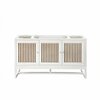 James Martin Vanities Athens 60in Single Vanity Cabinet, Glossy White E645-V60S-GW